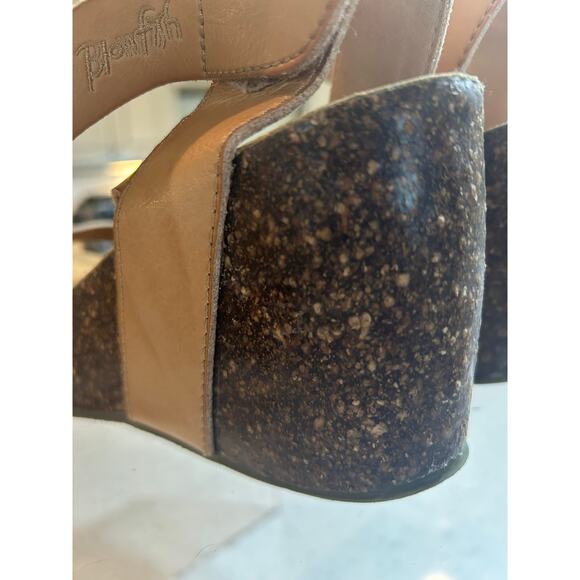 Blowfish Malibu Tan Cork Platform Sandals Women's Size 11 - Picture 3 of 7